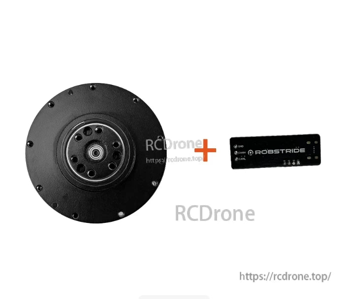 RobStride 02 QDD actuator module delivers 17N·m torque, features dual encoders, 48V operation, and FOC drive.