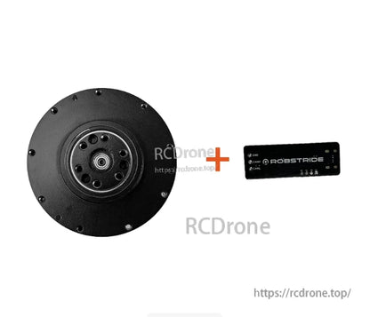 RobStride 02 QDD actuator module delivers 17N·m torque, features dual encoders, 48V operation, and FOC drive.