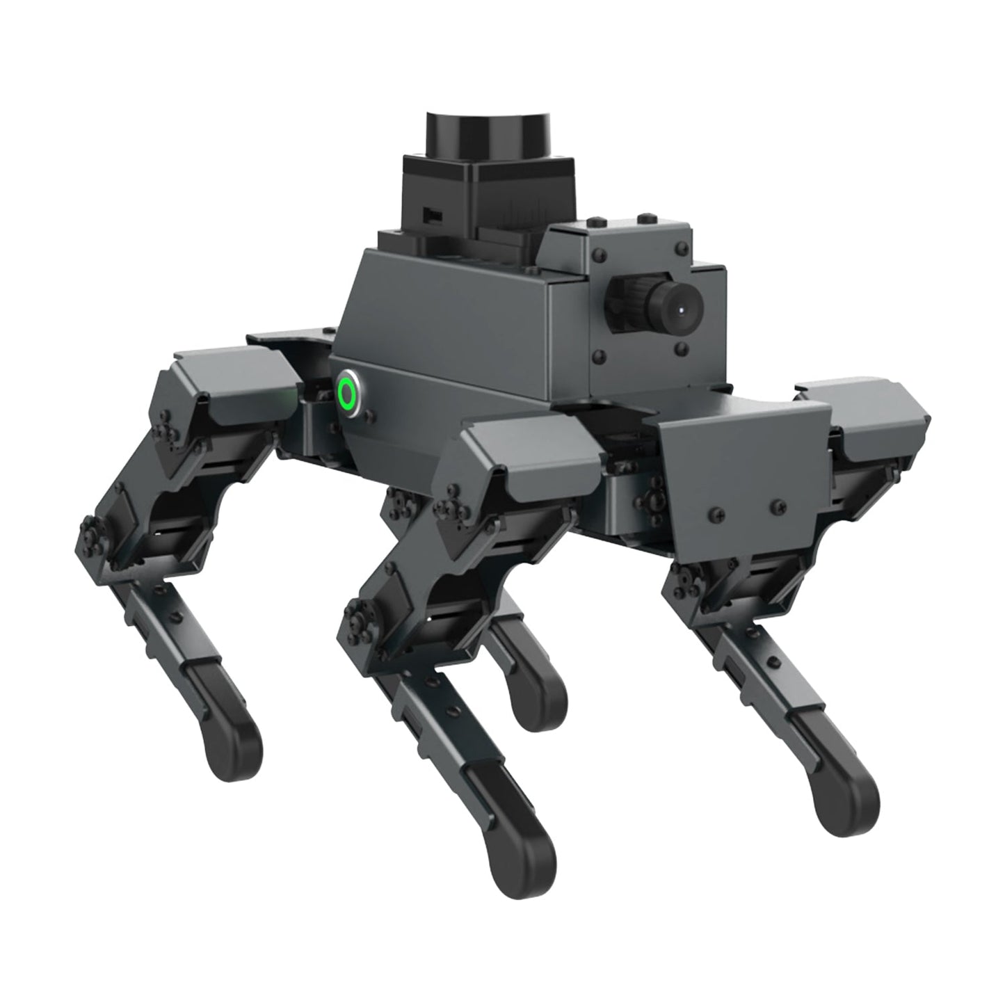 Yahboom DOGZILLA S1/S2 12DOF AI robot dog with camera module, angled front view