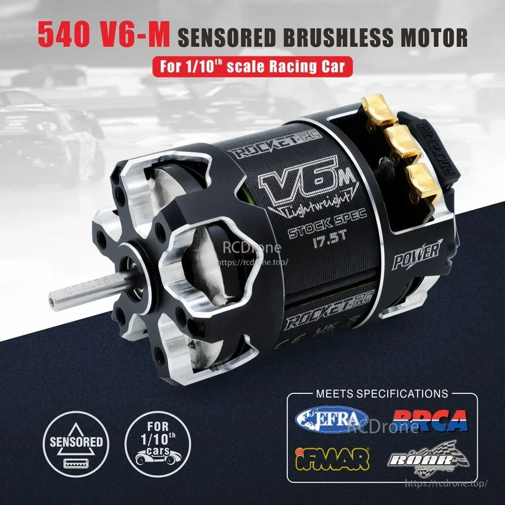 Rocket-RC 540 V6-M sensored brushless motor for 1/10 scale RC racing cars