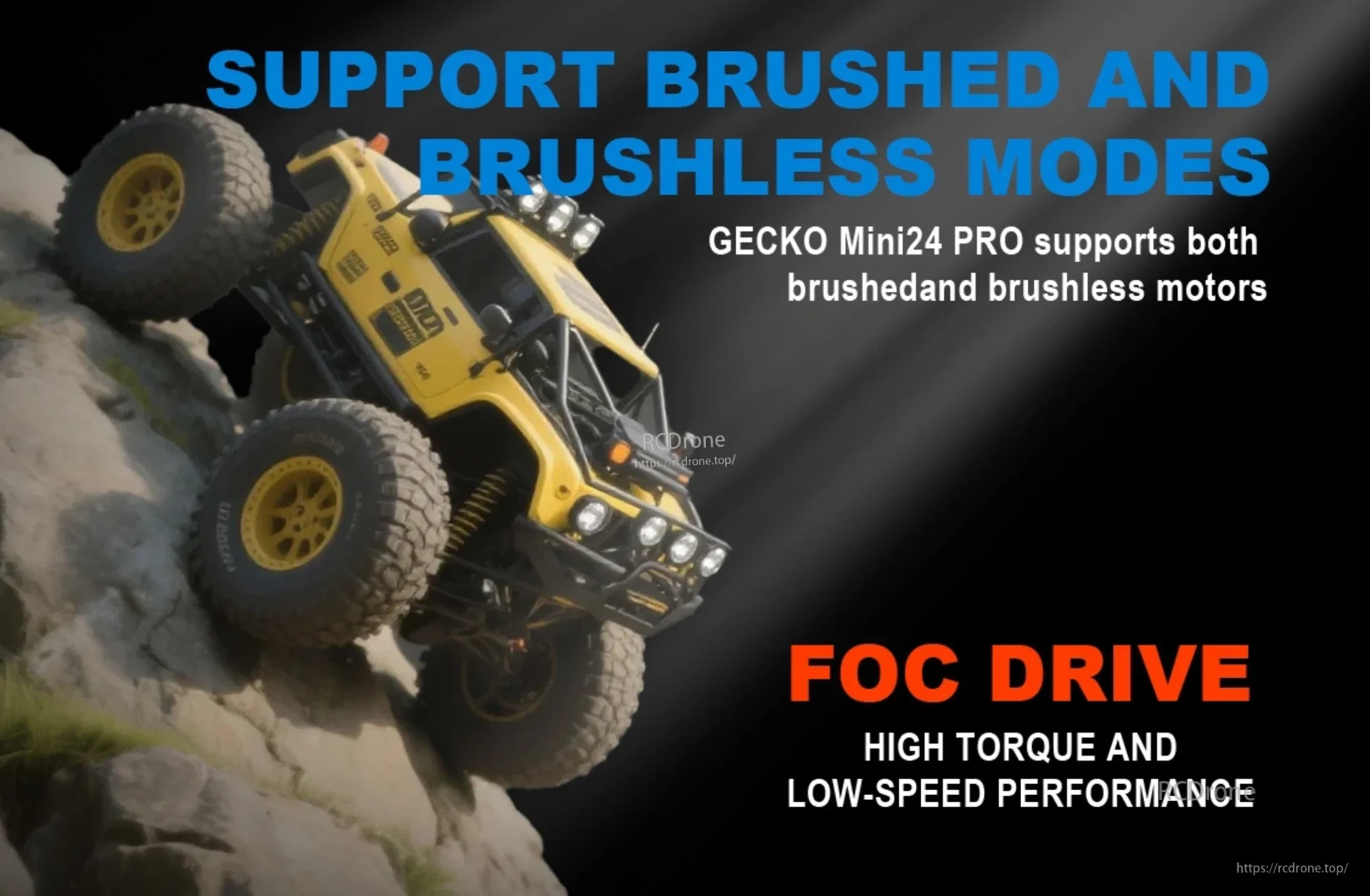 MINI24 PRO ESC supports brushed and sensorless brushless motors with FOC drive