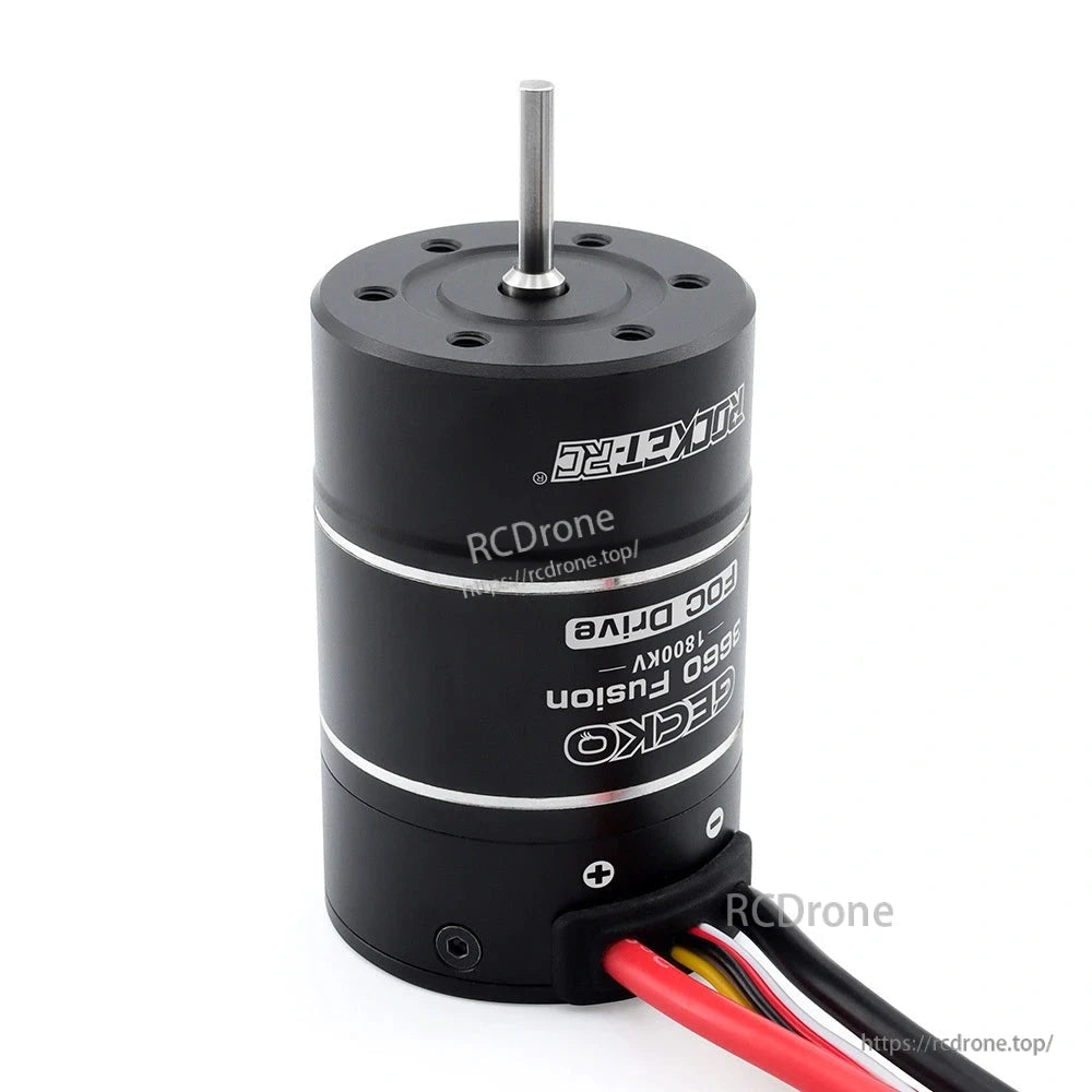 Vertical view of the Gecko 3660 Fusion motor shaft and front mounting pattern