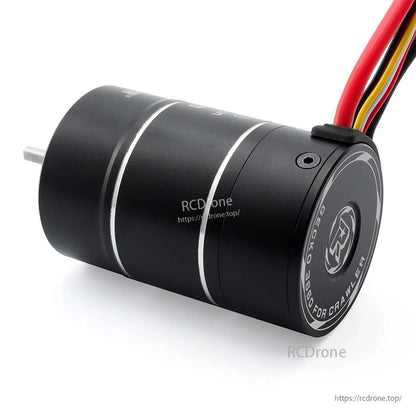 Gecko 3660 FOC crawler motor rear housing and Rocket-RC logo end cap