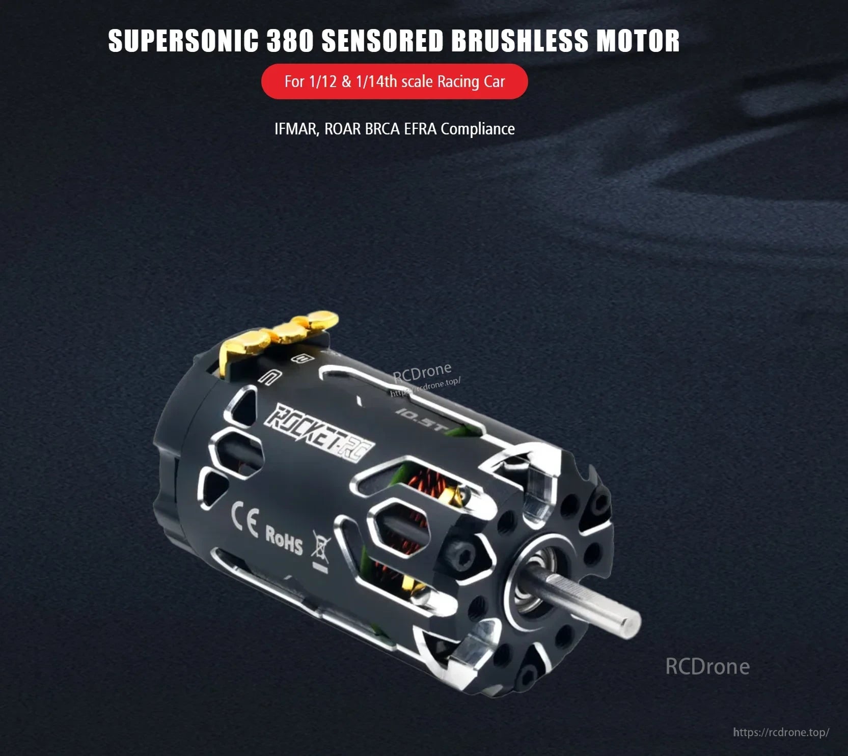 Rocket-RC Supersonic 380 sensored brushless motor for 1/12 and 1/14 scale RC racing cars