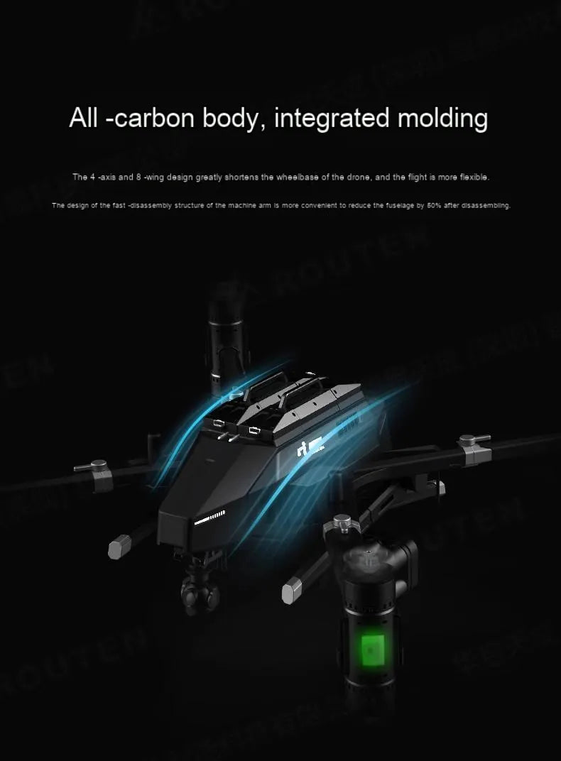 Routen RT100 FireFighting Drone -4 AXIS 50kg Payload 5000m Altitude 10KM Range Flight Platform INDUSTRIAL DRONE