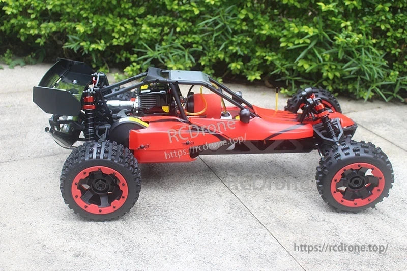 Rovan Baja 5B RC Car, This Rc Car is a 1:5 scale Baja-style gasoline buggy with a 29cc two-stroke engine and ROFUN 997 carburetor.