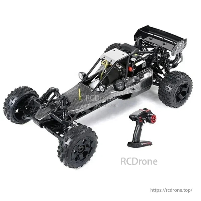 Rovan Baja 5B 1/5 scale 2WD gasoline-powered RC buggy featuring 2.4G 6-channel radio control and metal differentials for enhanced durability and performance.