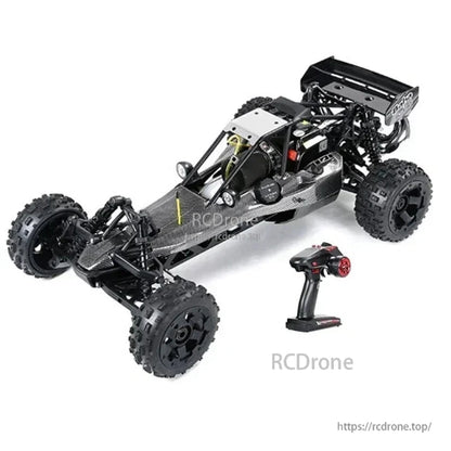 Rovan Baja 5B 1/5 scale 2WD gasoline-powered RC buggy featuring 2.4G 6-channel radio control and metal differentials for enhanced durability and performance.