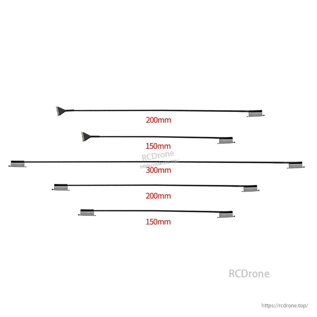 RunCam Compatible DJI O4 / O4 Pro Coaxial Cable, Coaxial cables available in 150mm, 200mm, and 300mm lengths, compatible with RunCam DJI O4/O4 Pro.