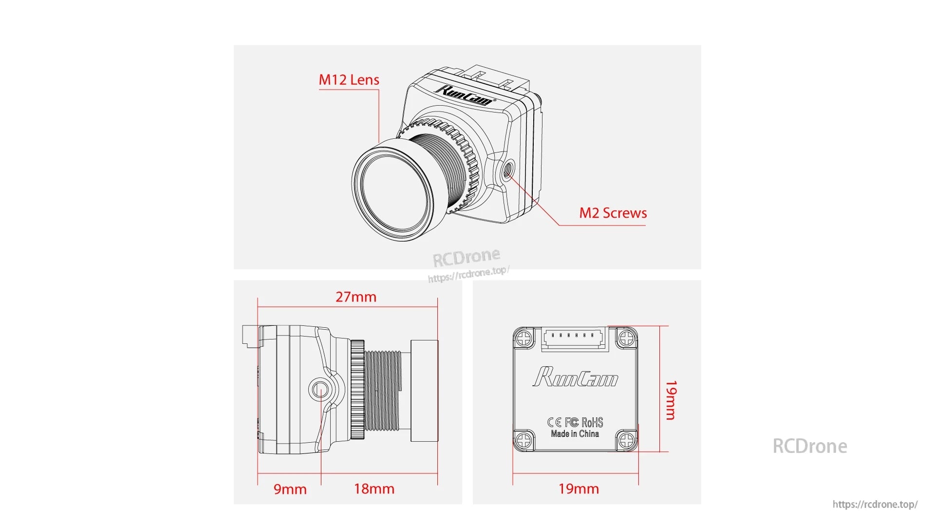 RunCam Night Eagle 3 Camera, High-quality camera lens kit for night vision applications made in China.