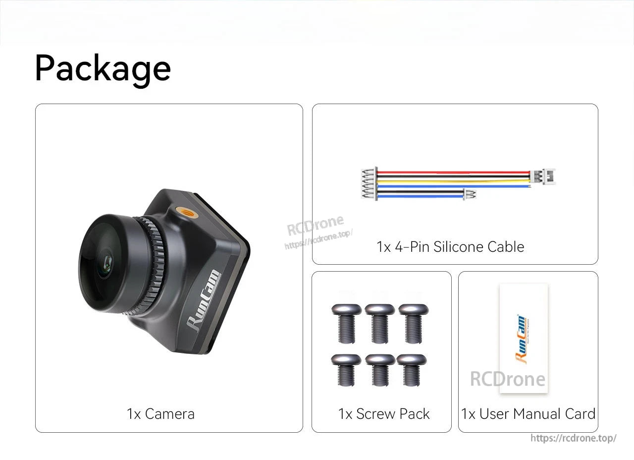 RunCam Phoenix 2 1200TVL FPV Camera, A high-quality camera for smooth video transmission with low latency and excellent image quality.