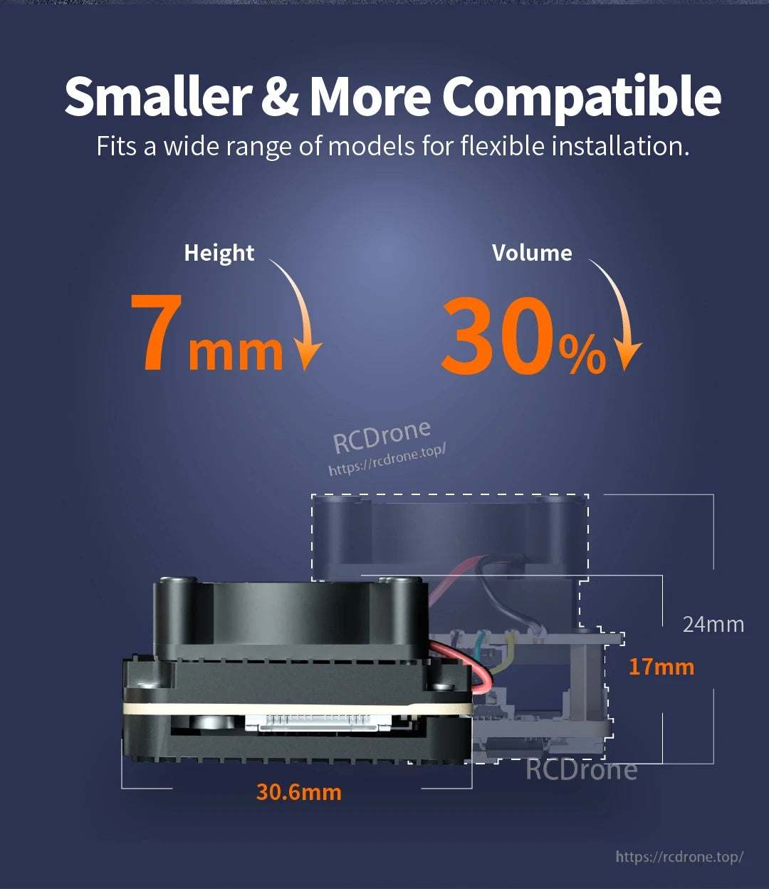 RunCam WiFiLink 2 AIO FPV, Small and versatile design fits various camera and drone models