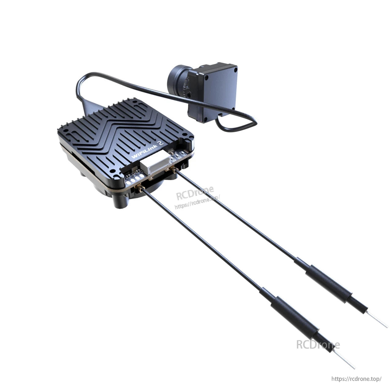 RunCam WiFiLink 2: IMX415 sensor, 160° FOV, 1080p90/720p120, 9–22V, OpenIPC AIO, WiFi FPV video link for RC aircraft.