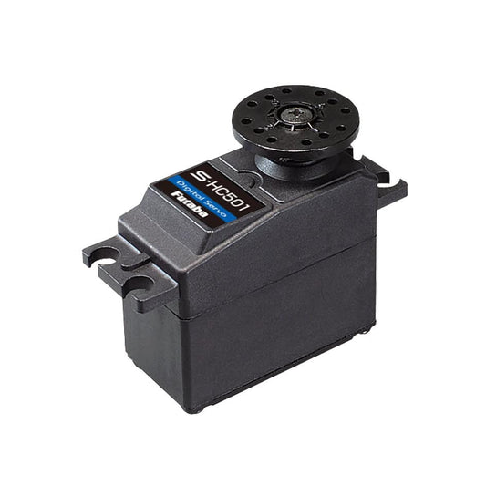 Futaba S-HC501 S.Bus2 high-voltage standard swash helicopter servo, coreless digital, angled view
