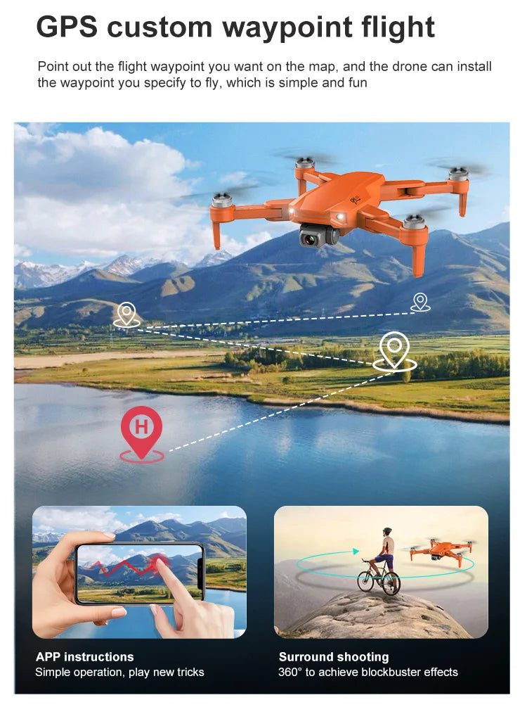 S608 Pro GPS Drone, GPS custom waypoint flight . drone can install the waypoint you specify to fly .