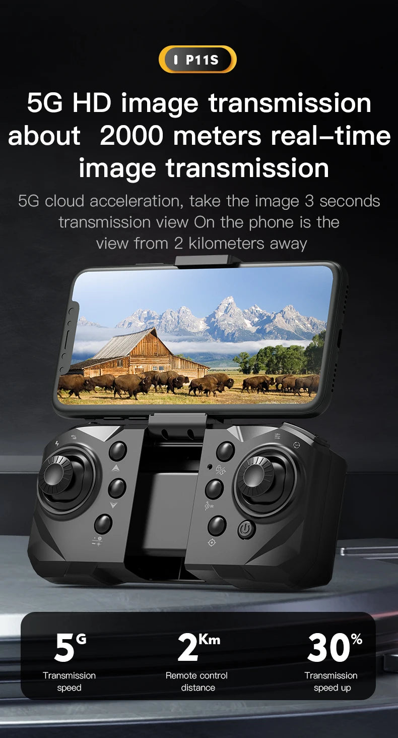 P11S Drone - 8K HD Camera 360 Obstacle Avoidance FPV MINI Aerial Photography Helicopter Professional Foldable Quadcopter Toy 42 P11S Drone, p11s 5g hd image transmission about 2000 meters