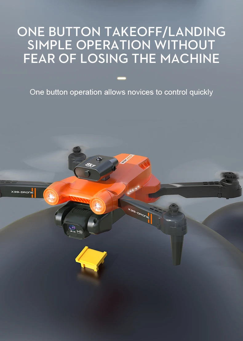 X39 Mini Drone, one button takeoff/landing simple operation without fear of losing