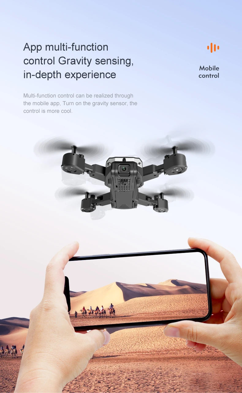 KBDFA G6 Pro GPS Drone, Easy drone control through mobile app with multi-function controls and gravity sensing.