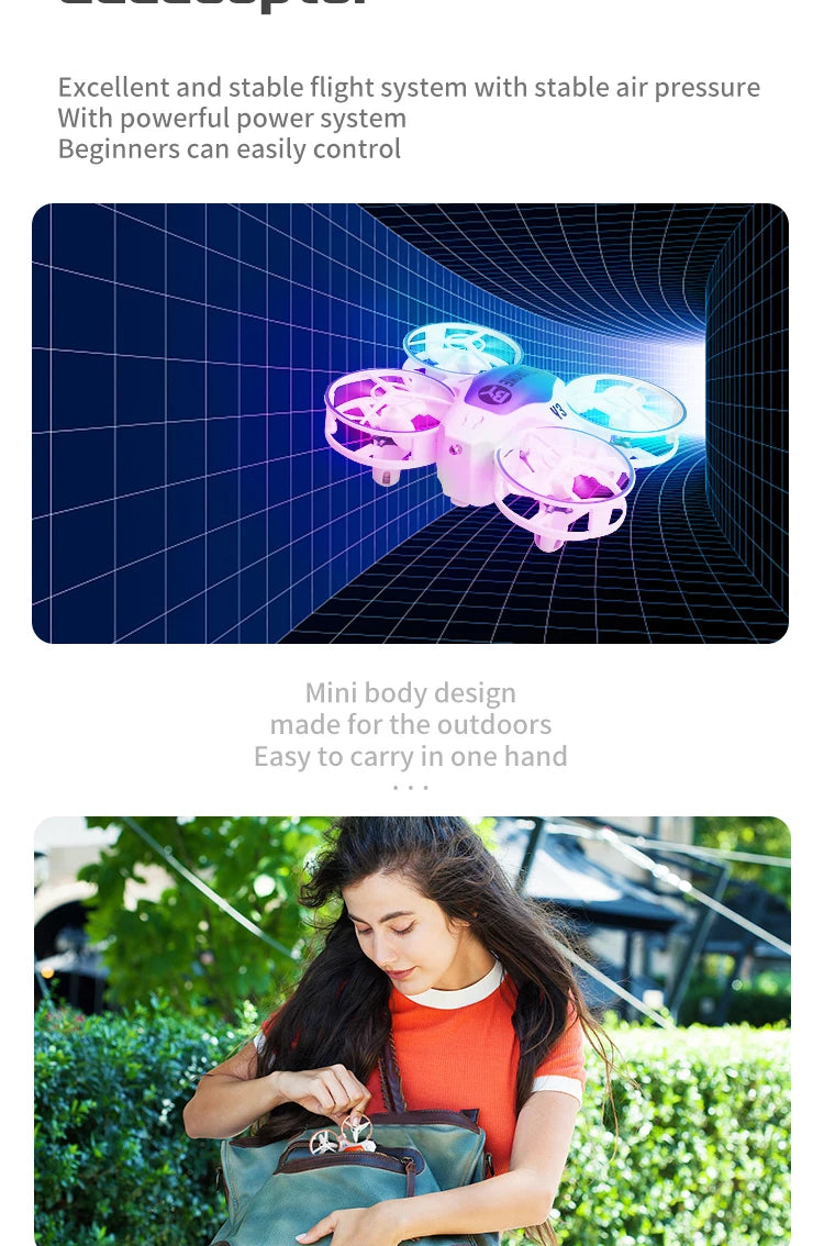 Y3 Mini Ufo Quadcopter with Lights - Remote Control Helicopter Aircraft Dron Drones Children's Toys for Boys 12 Y3 Mini Ufo Quadcopter with Lights, excellent and stable flight system with stable air pressure with powerful power system beginners