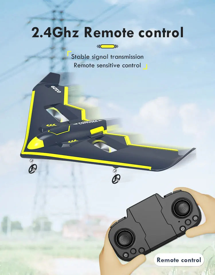 TY8 RC Airplane - Electric Fixed Wing Fight Remote Control Fall Resistant Glider Aircraft Toy for Kids Children Plane Gift 19 TY8 RC Airplane, 2.4Ghz Remote control Stable signal transmission Remote sensitive control Remote