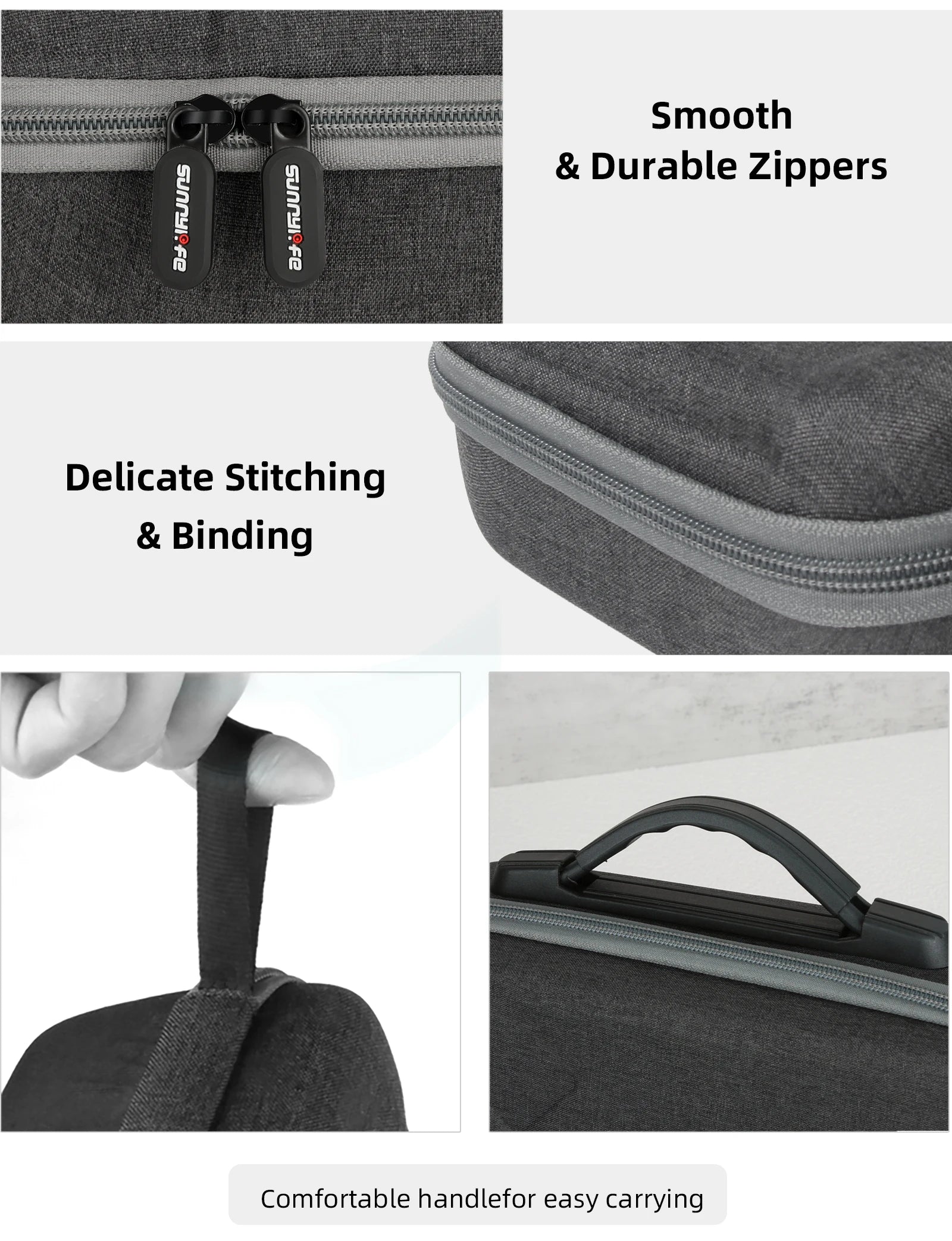 Portable Carrying Case For DJI Mini 4 Pro, Smooth & Durable Zippers 1 1 Delicate Stitching & Binding