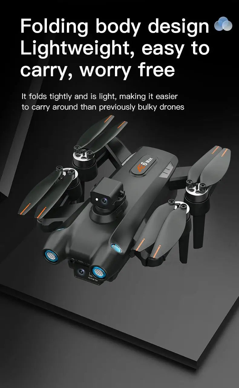 AE6 Max Drone, folds tightly and is light; making it easier to carry around than previously bulky drones