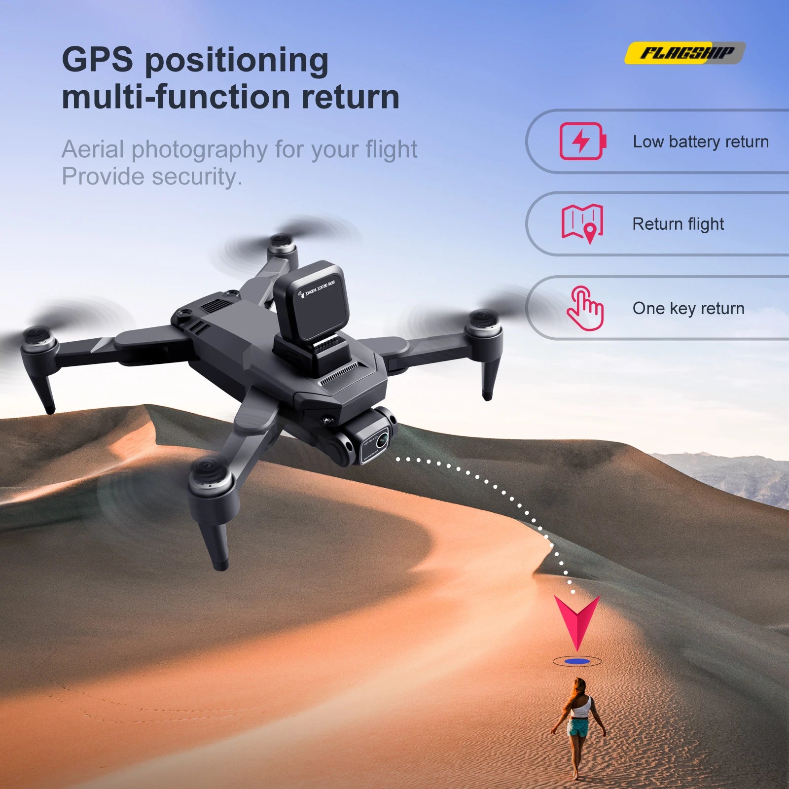 S109 GPS Drone, GPS positioning FLaEGHIP multi-function return Aerial photography for your flight Low