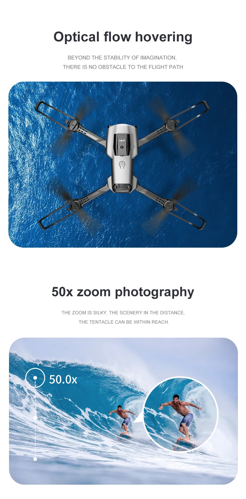 Novo 809 Drone - 4K HD camera WIFI FPV optical flow 360 degree obstacle avoidance foldable four axis RC helicopter toy 36 Novo 809 Drone, the zoom is silky, the scenery in the distance the tenta