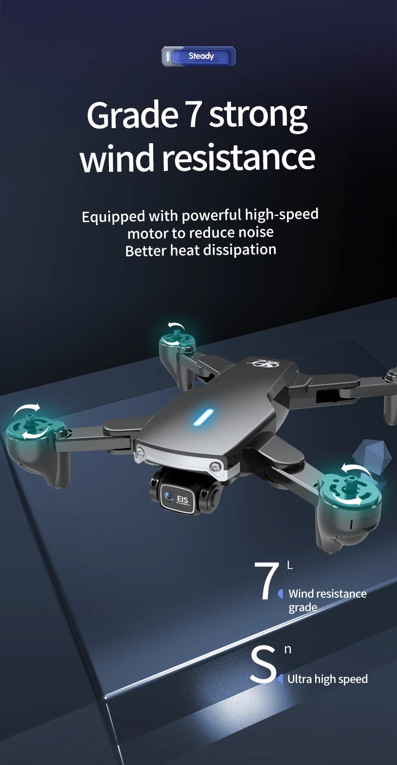 S169 Drone - ESC Camera HD 4K WiFi FPV Quadcopter Children Toys RC Helicopter Remote Control Kids Toy 29 S169 Drone, steady grade 7 strong wind resistance equipped with powerful high-speed motor to