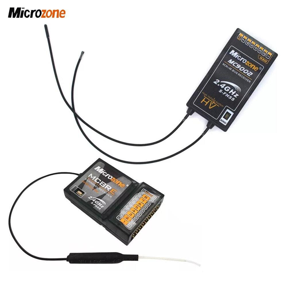 Microzone MC8B 2.4G 8CH Remote Control Transmitter &amp; MC8RE/ MC9002 Receiver Radio System For RC Aircraft Fixed-wing Helicopter - RCDrone