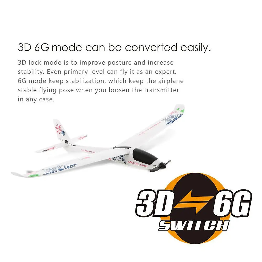 Wltoys XK A800 4CH 3D/6G System RC Airplane, 3D 66mode can be converted easily. 3D lock mode is to improve posture and