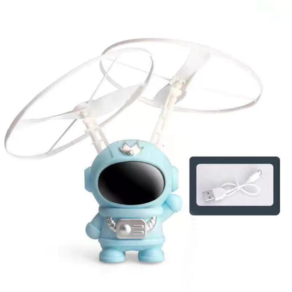 Mini Astronaut Drone with Lights - Aircraft Suspended Induction Spaceship Robot Helicopter Toy Gift for Kids