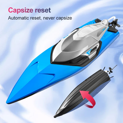 Tccicadas 50CM RC Boat, High-speed RC boat with automatic capsize reset and dual waterproof design