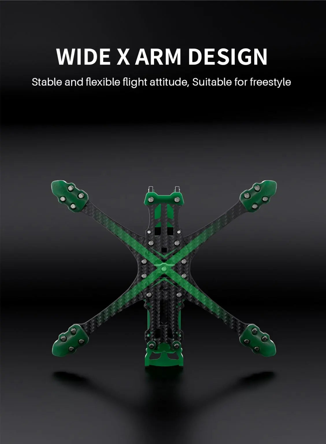 GEP-MK5D O3 MK5X to MK5D Conve DeadCat Frame, WIDE XARM DESIGN Stable and flexible flight attitude, Suitable for free