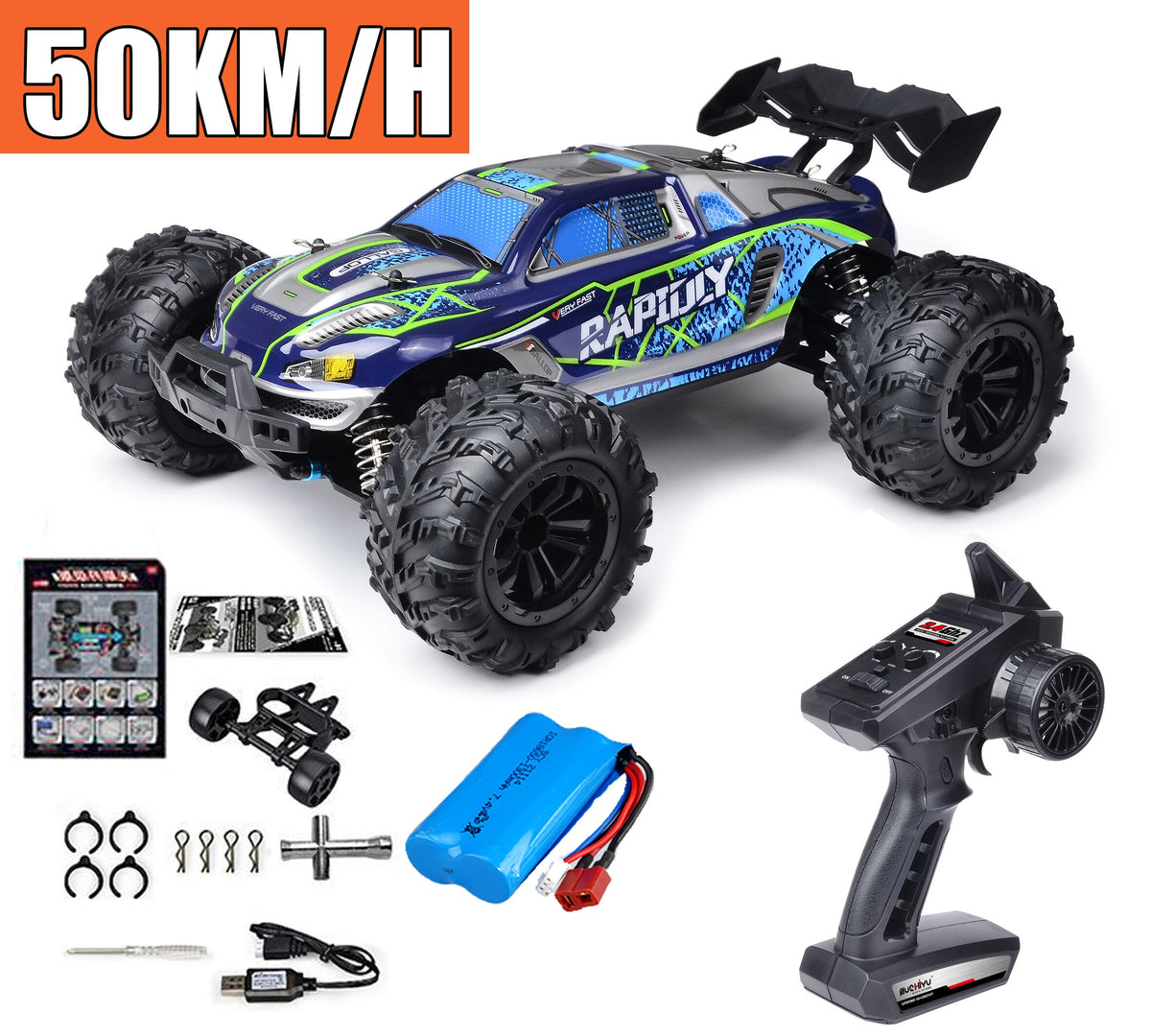 Voiture RC sans balais 1/14 pour adultes, jusqu'à 70 km/h, amortisseur à pression d'huile électrique 4WD à grande vitesse, voiture télécommandée pour adultes avec deux batteries LiPo 3S Voiture RC sans balais 1/14 pour adultes, jusqu'à 70 km/h, amortisseur à pression d'huile électrique 4WD à grande vitesse, voiture télécommandée pour adultes avec deux batteries LiPo 3S