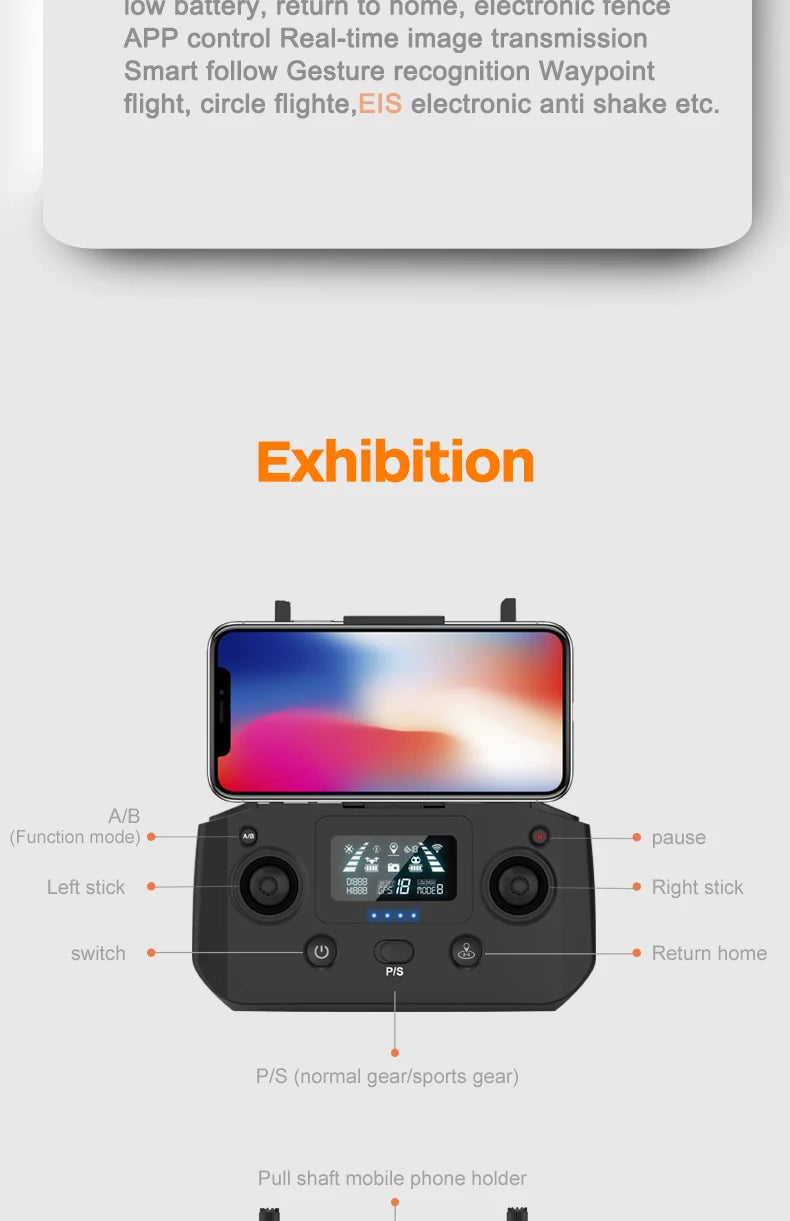 New L100 GPS V-type Drone - Professional Aerial HD Dual Camera EIS 2-Axis Gimbal V-type Double Rotor 30mins Long-Endurance RC Aircraft Professional Camera Drone 33 New L100 GPS V-type Drone, IOw Daltely, return I0 nome, electronic tence APP