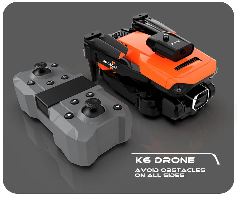 NEW K6 Drone Professional 4K HD Camera Mini Drone Optical Flow Localization Three Sided Obstacle Avoidance Quadcopter Toy Gift 30 NEW K6 Drone, drone avo1d o3stacles on all