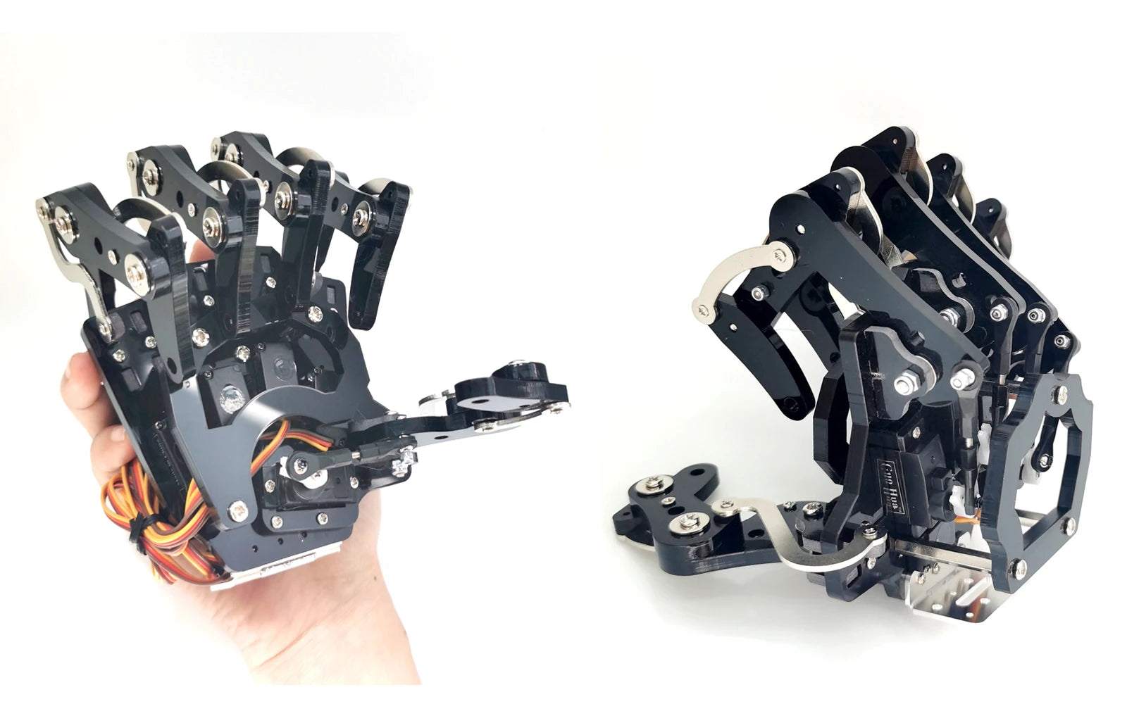5 DOF Robot Hand Five-Finger Bionic Palm, Servo-Controlled Left/Right Assembled Gripper for Arduino/ESP32, Raspberry Pi