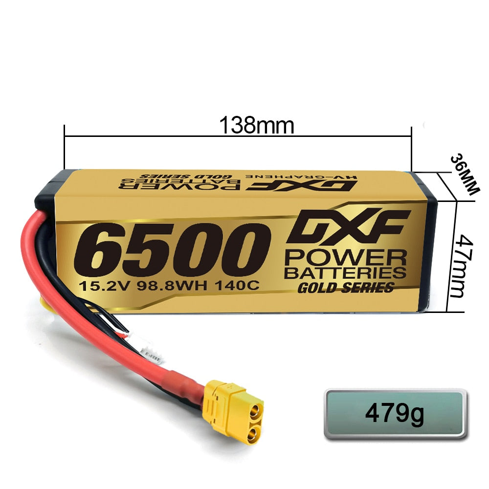 DXF 4S Lipo Battery 14.8V 15.2V 6500mAh 9200mAh - Gold Version