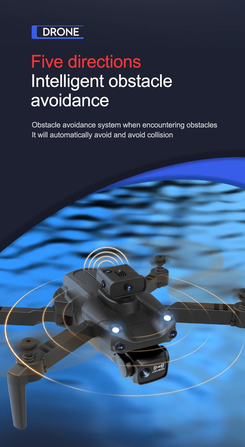 S172 Max Drone - Optical Flow Positioning Five-sided Obstacle Avoidance Drone 4K GPS WIFI FPV Folding Four-axis RC Helicopter Toy 15 S172 Max Drone, drone five directions intelligent obstacle avoidance system when encountering obstacles it will