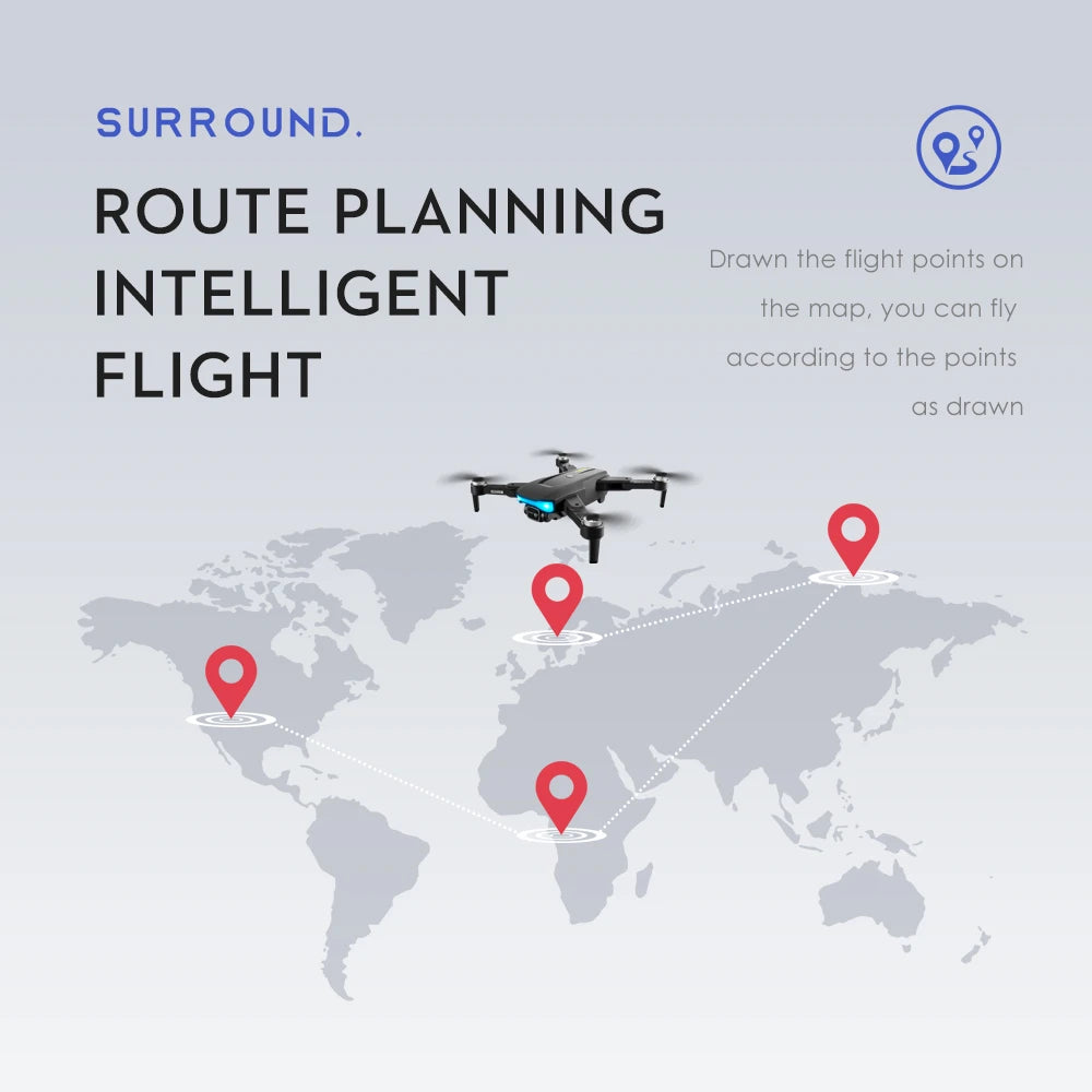 LS38 Drone, SURROUND ROUTE PLANNING Drawn the flight points on INTELLIG