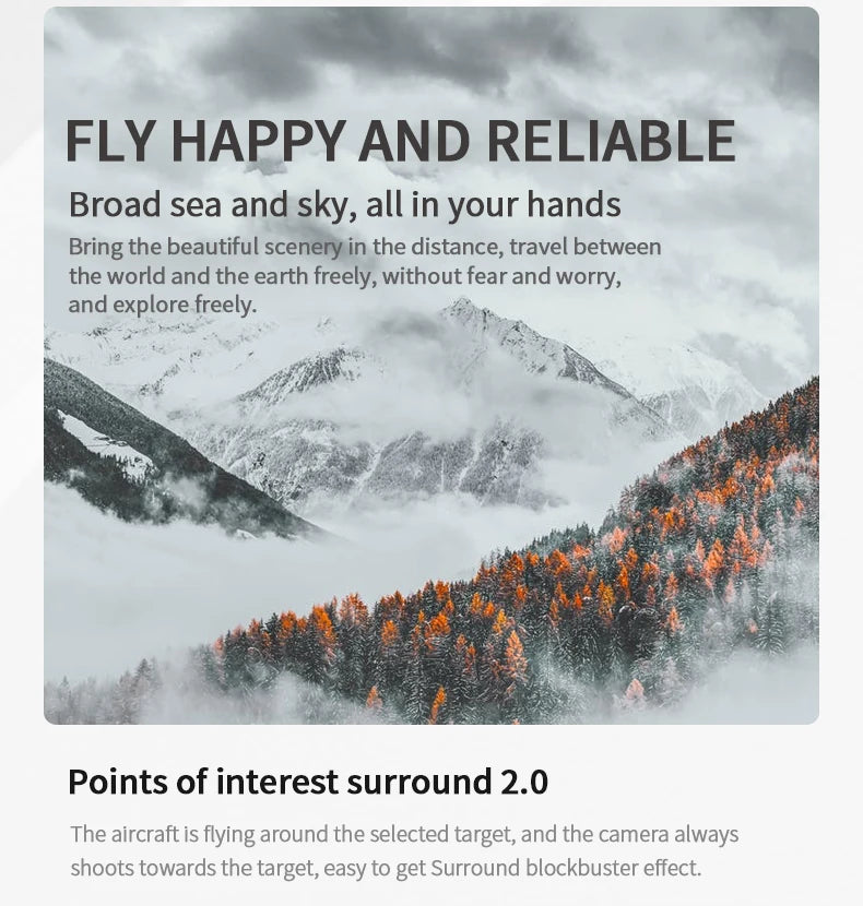 M10 Drone, the camera always shoots towards the target; easy to get Surround blockbuster effect