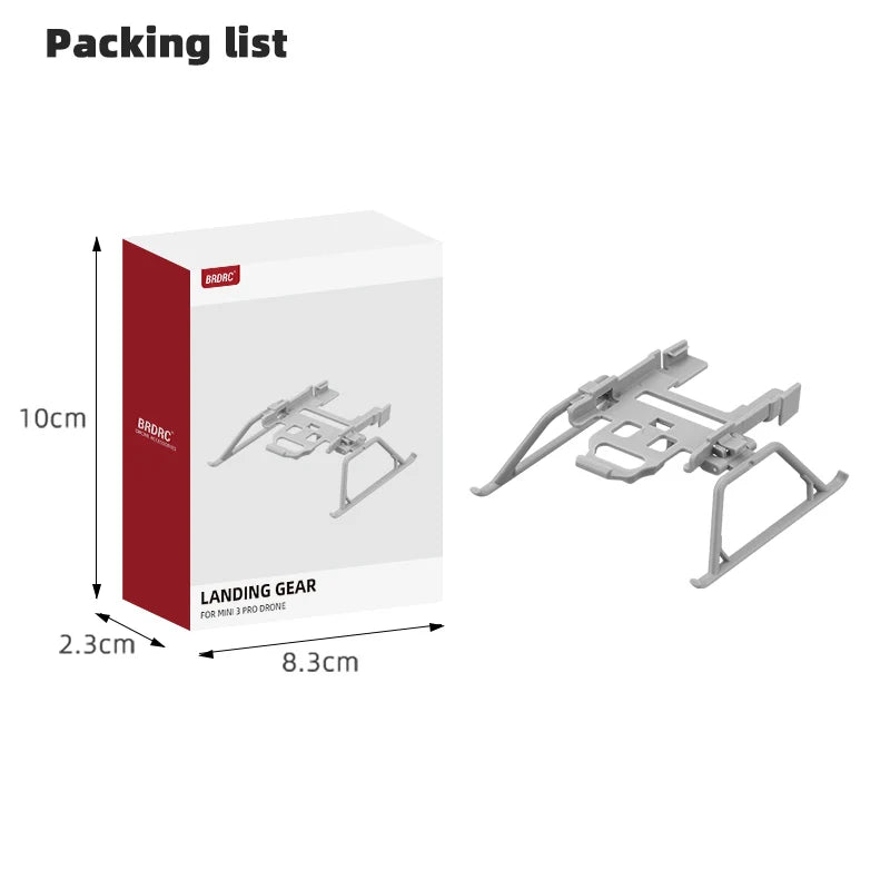 Foldable Landing Gear for DJI Mini 3, Packing list 1Ocm 2.3cm 8.3cm Enopc