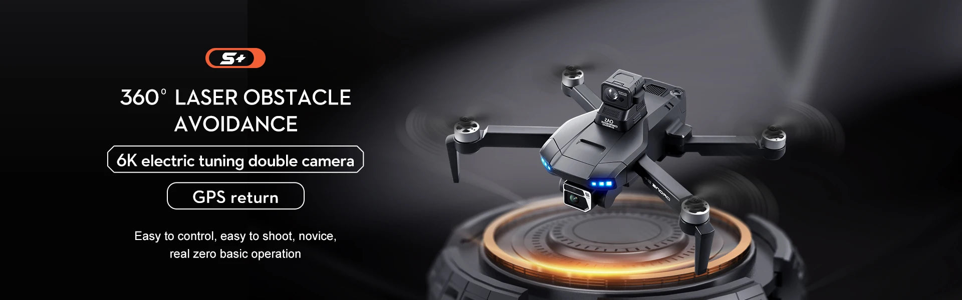 S+ GPS Drone - 6K HD Dual HD Camera Laser Obstacle Avoidance Aerial Photography Brushless Motor Foldable Drone Quadcopter RC Distance 1200M Professional Camera Drone 13 S+ GPS Drone, 3605 LASER OBSTACLE AVOIDANCE 6K electric tuning double camera GPS