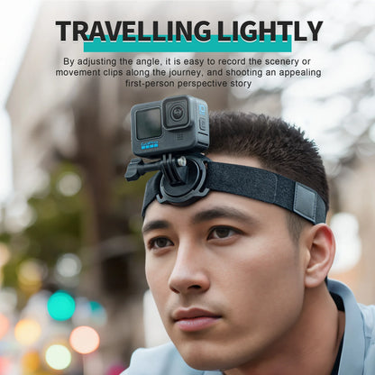 STARTRC Universal Magnetic Head Strap, Magnetic head strap for action cameras enables lightweight travel and first-person recording.