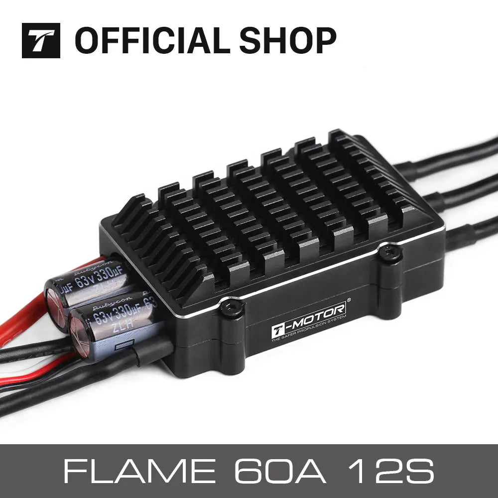 T-motor FLAME 60A 12S HV ESC - водонепроницаемый электронный регулятор  скорости 6-12S для дрона БПЛА