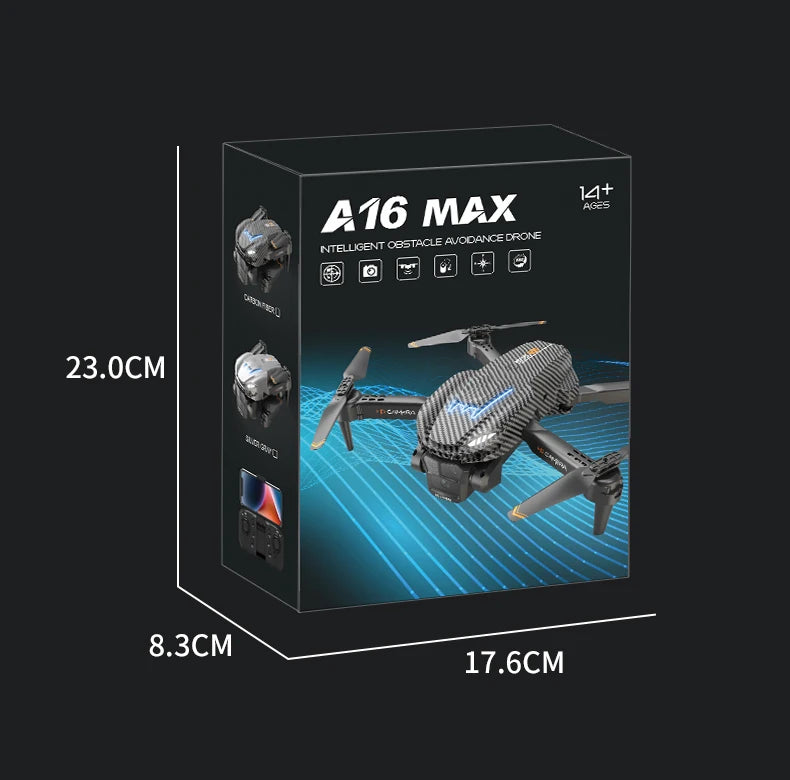 A16 MAX Drone, O3STACLE AVODANCE DRONE NTELUGENT 23.