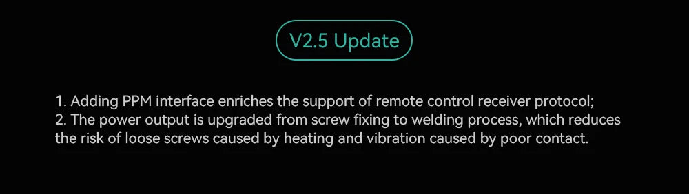 Adding PPM interface enriches the support of remote control receiver protocol . power output