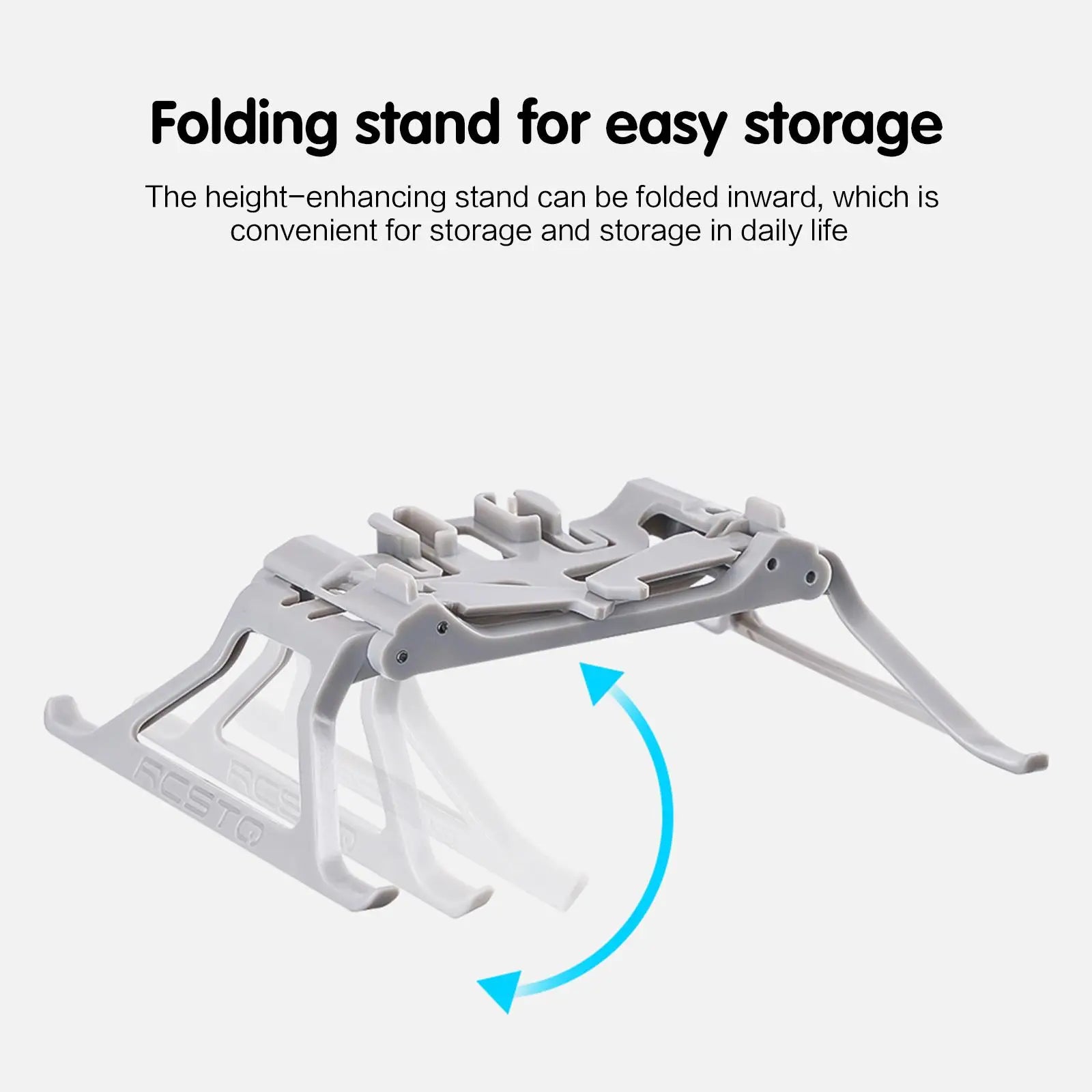 Folding stand for easy storage The height-enhancing stand can be folded inward, which is