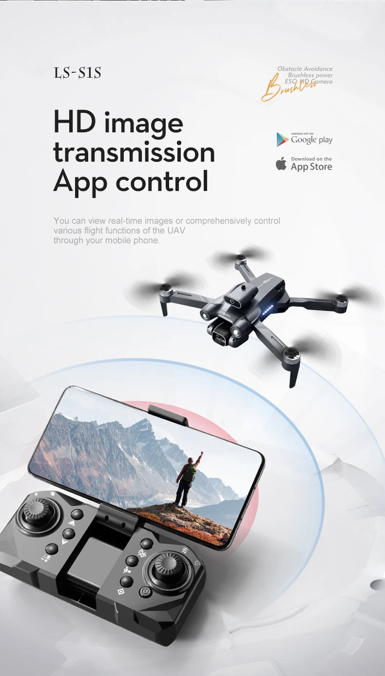 WYRX S1S GPS Drone, app allows you to view real-time images or control various flight functions